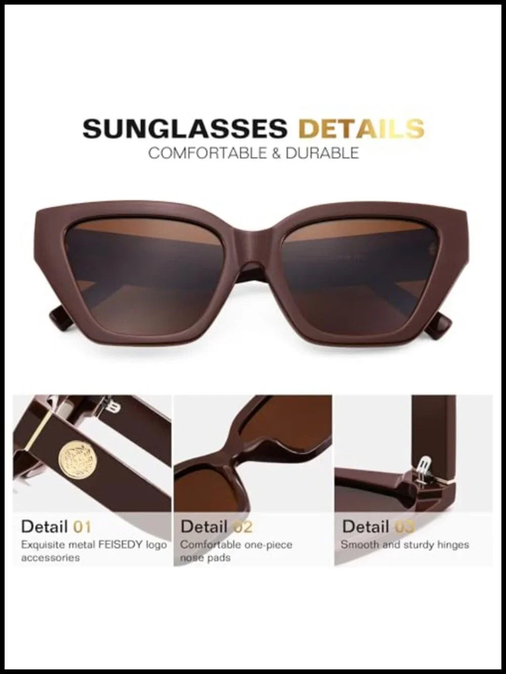 Polarized Cat Eye Sunglasses UV400 Protection for Driving